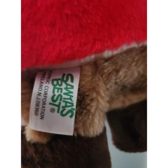 Vtg Santas Best 3D plush Bear Christmas Stocking 12"L - Picture 3 of 3
